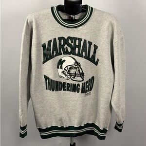Vintage Marshall Thundering Herd Sweatshirt Mens Large Gray College Football 90s